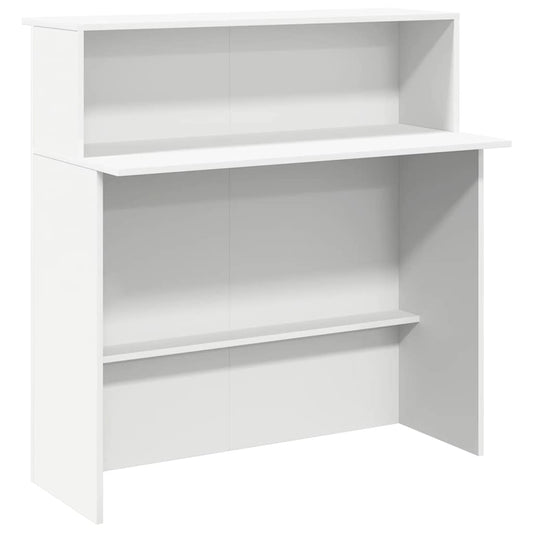 Reception Desk White 100x50x103,5 cm Engineered Wood Reception Desk White 100x50x103,5 cm Engineered Wood