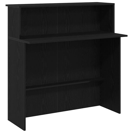 Reception Desk Black 100x50x103,5 cm Engineered Wood Reception Desk Black 100x50x103,5 cm Engineered Wood