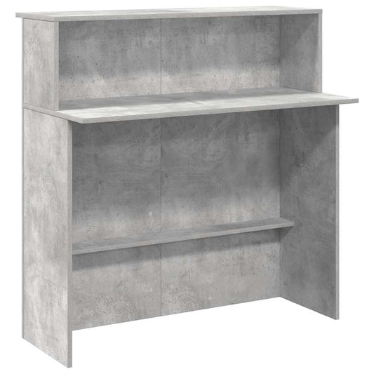 Reception Desk Concrete Grey 100x50x103,5 cm Engineered Wood Reception Desk Concrete Grey 100x50x103,5 cm Engineered Wood