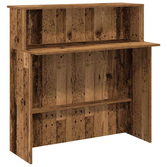 Reception Desk Old Wood 100x50x103,5 cm Engineered Wood Reception Desk Old Wood 100x50x103,5 cm Engineered Wood