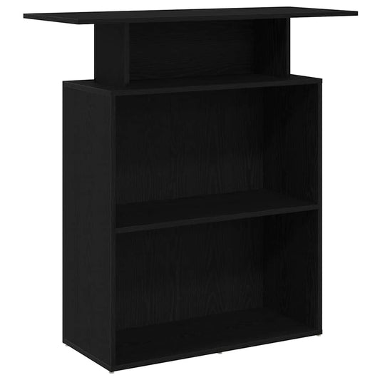 Reception Desk Black 100x40x104 cm Engineered Wood Reception Desk Black 100x40x104 cm Engineered Wood