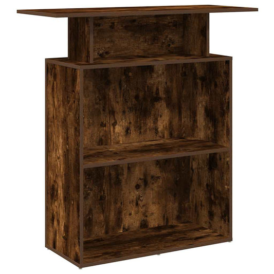 Reception Desk Smoked Oak 100x40x104 cm Engineered Wood Reception Desk Smoked Oak 100x40x104 cm Engineered Wood