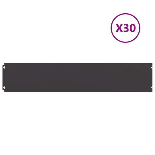Lawn Edging 30 pcs 20 x 103 cm Steel Black Lawn Edging 30 pcs 20 x 103 cm Steel Black