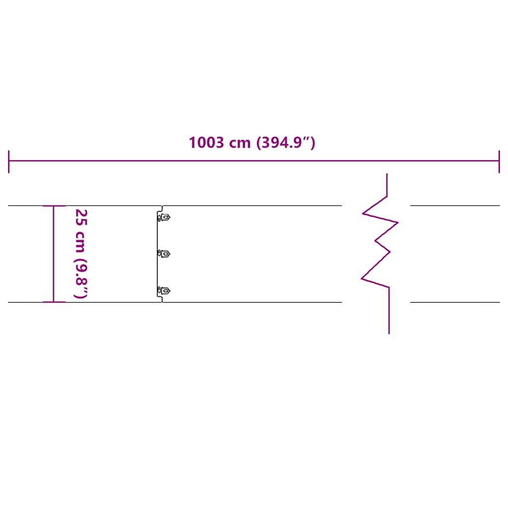 Lawn Edgings 10 pcs White 25x103 cm Cold-rolled Steel