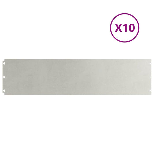 Lawn Edging 10 pcs 25 x 103 cm Stainless Steel Silver Lawn Edging 10 pcs 25 x 103 cm Stainless Steel Silver