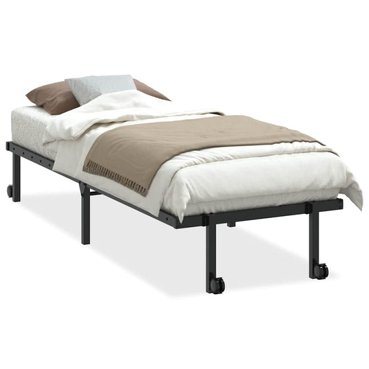 Bed Frame without Mattress Foldable Black 80x200 cm Steel Bed Frame without Mattress Foldable Black 80x200 cm Steel
