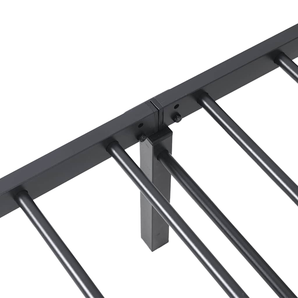 Bed Frame without Mattress Foldable Black 90x200 cm Steel