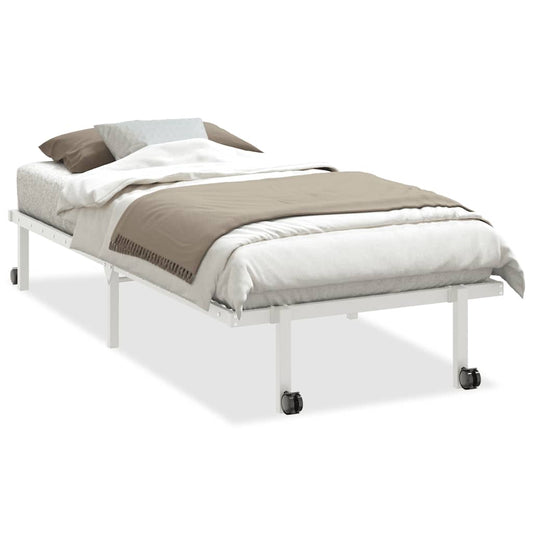 Bed Frame without Mattress Foldable White 90x190 cm Steel Bed Frame without Mattress Foldable White 90x190 cm Steel