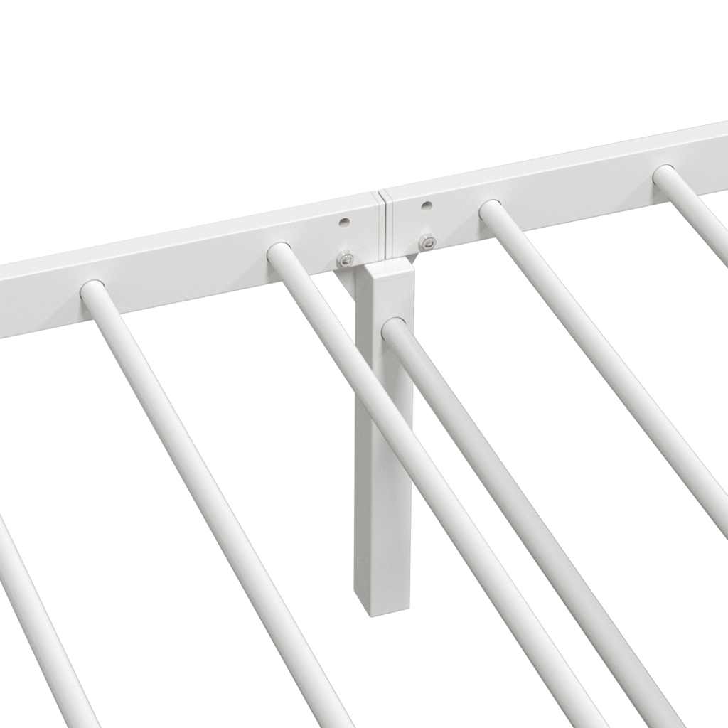 Bed Frame without Mattress Foldable White 100x200 cm Steel