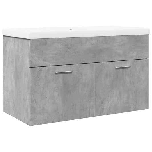 Bathroom Sink Cabinet with Built-in Basin Concrete Grey Bathroom Sink Cabinet with Built-in Basin Concrete Grey