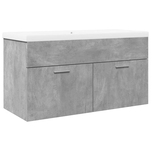 Bathroom Sink Cabinet with Built-in Basin Concrete Grey Bathroom Sink Cabinet with Built-in Basin Concrete Grey