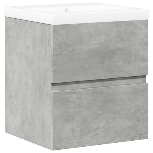 2 Piece Bathroom Furniture Set Concrete Grey Engineered Wood 2 Piece Bathroom Furniture Set Concrete Grey Engineered Wood