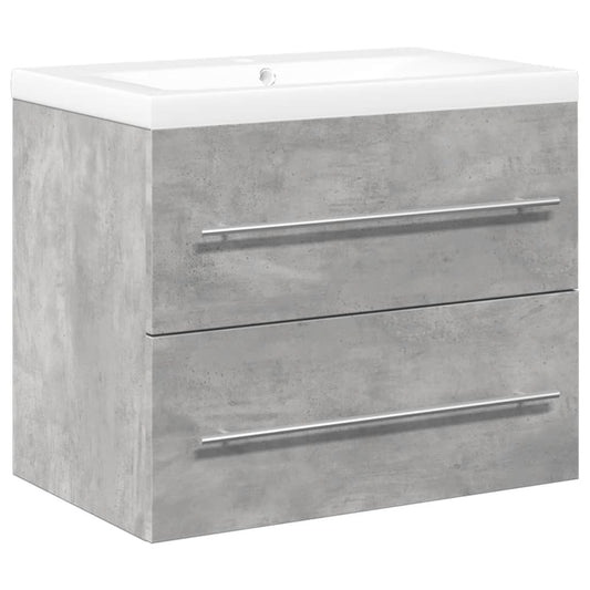 2 Piece Bathroom Furniture Set Concrete Grey Engineered Wood 2 Piece Bathroom Furniture Set Concrete Grey Engineered Wood