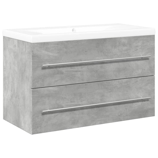 2 Piece Bathroom Furniture Set Concrete Grey Engineered Wood 2 Piece Bathroom Furniture Set Concrete Grey Engineered Wood
