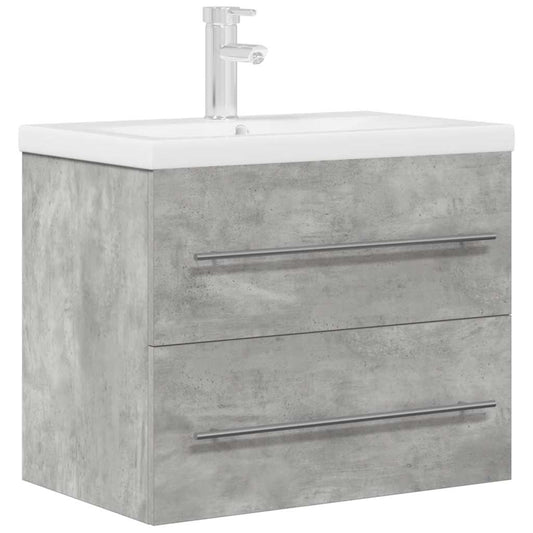 2 Piece Bathroom Furniture Set Concrete Grey Engineered Wood 2 Piece Bathroom Furniture Set Concrete Grey Engineered Wood