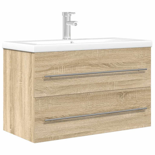 2 Piece Bathroom Furniture Set Sonoma Oak Engineered Wood 2 Piece Bathroom Furniture Set Sonoma Oak Engineered Wood