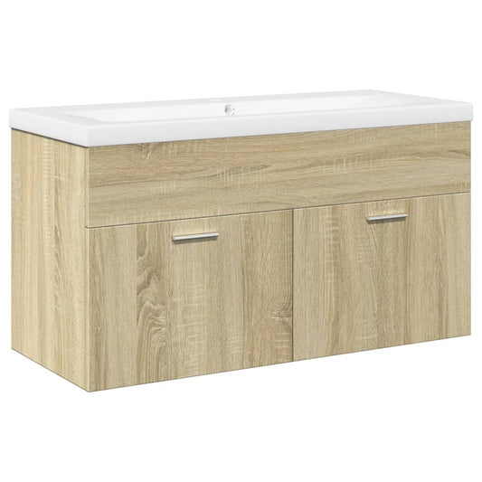 Bathroom Sink Cabinet with Built-in Basin Sonoma Oak Bathroom Sink Cabinet with Built-in Basin Sonoma Oak