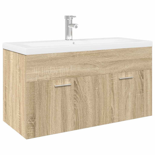 Bathroom Sink Cabinet with Built-in Basin Sonoma Oak Bathroom Sink Cabinet with Built-in Basin Sonoma Oak