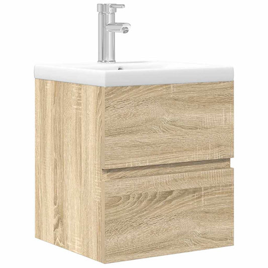 2 Piece Bathroom Furniture Set Sonoma Oak Engineered Wood 2 Piece Bathroom Furniture Set Sonoma Oak Engineered Wood