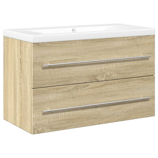 2 Piece Bathroom Furniture Set Sonoma Oak Engineered Wood 2 Piece Bathroom Furniture Set Sonoma Oak Engineered Wood
