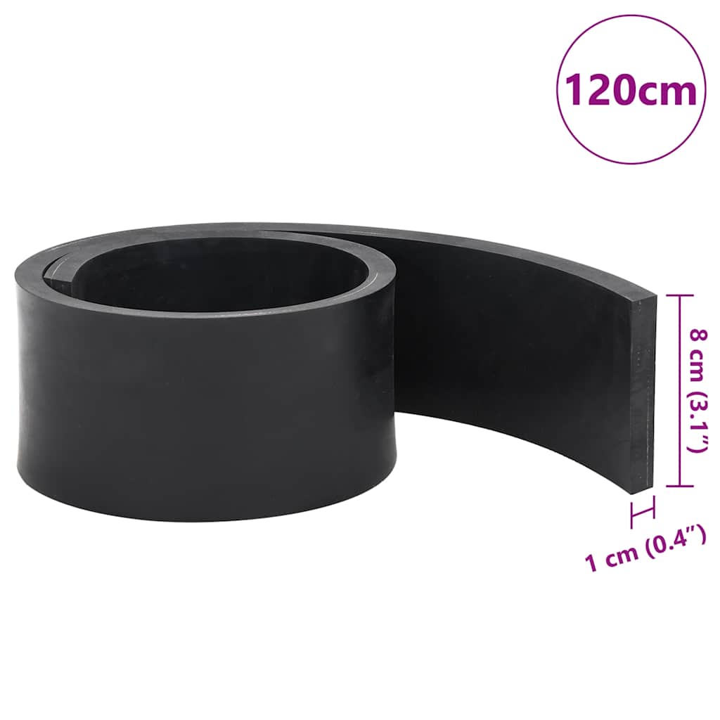 Rubber Edge for Snow Plow Black 120x8x1 cm