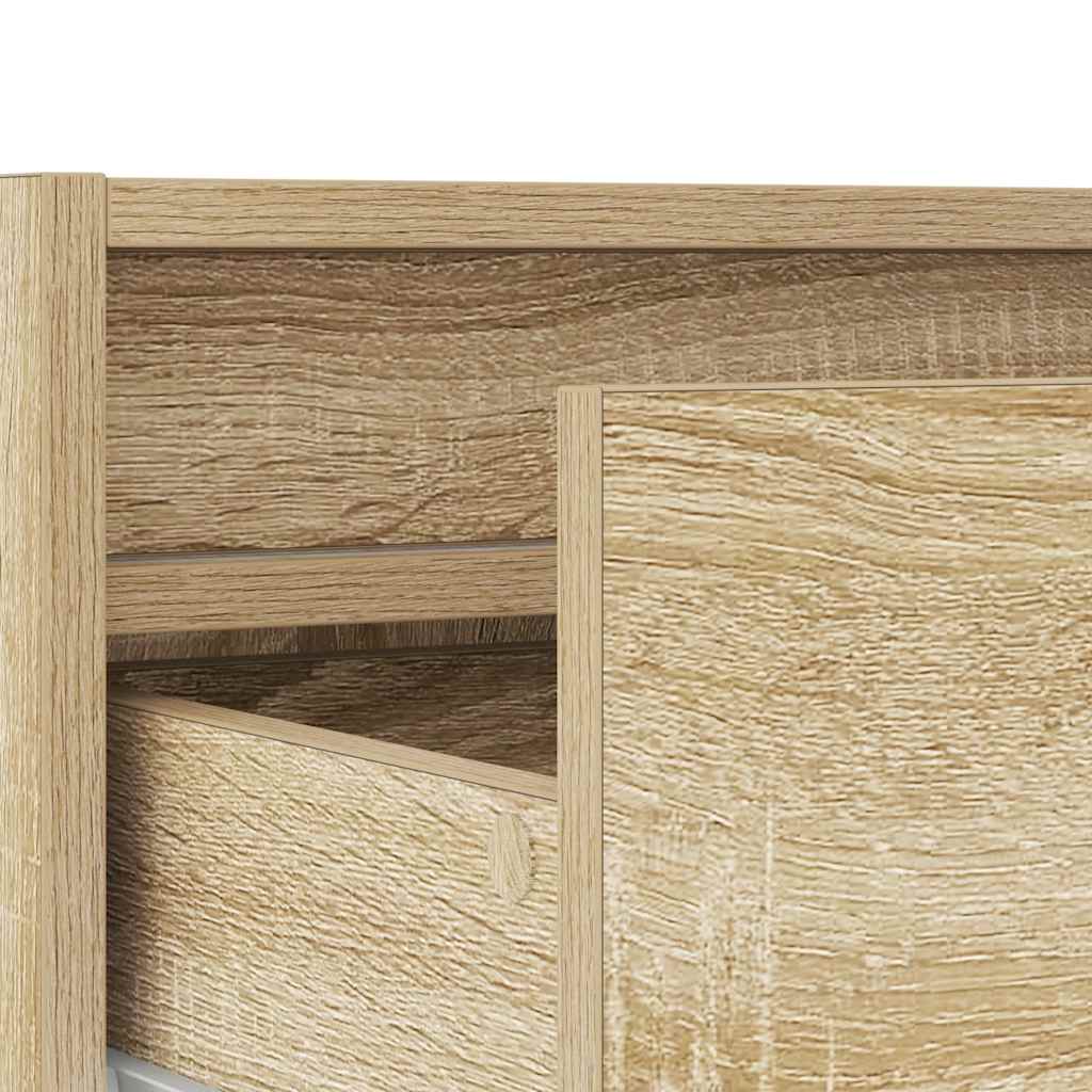 TV Cabinet with LED Lights Sonoma Oak 75x35,5x25 cm