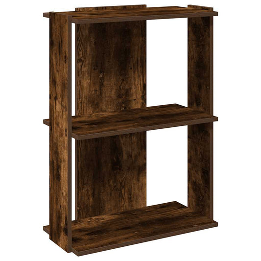 Bookcase 3-Tier Smoked Oak 60x30x80 cm Engineered Wood Bookcase 3-Tier Smoked Oak 60x30x80 cm Engineered Wood