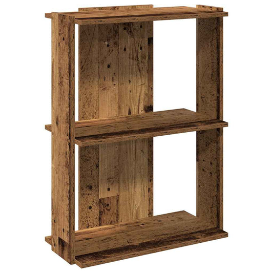 Bookcase 3-Tier Old Wood 60x30x80 cm Engineered Wood Bookcase 3-Tier Old Wood 60x30x80 cm Engineered Wood