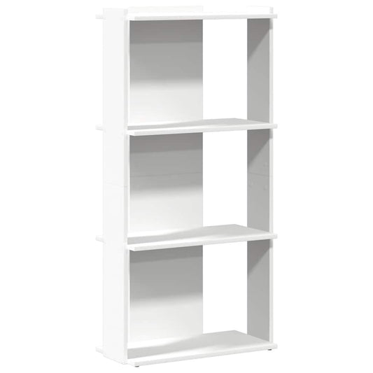 Bookcase 3-Tier White 60x30x120 cm Engineered Wood Bookcase 3-Tier White 60x30x120 cm Engineered Wood