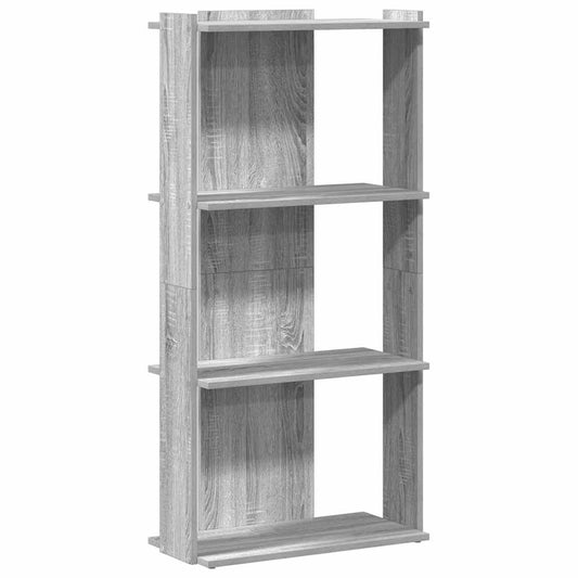 Bookcase 3-Tier Grey Sonoma 60x30x120 cm Engineered Wood Bookcase 3-Tier Grey Sonoma 60x30x120 cm Engineered Wood