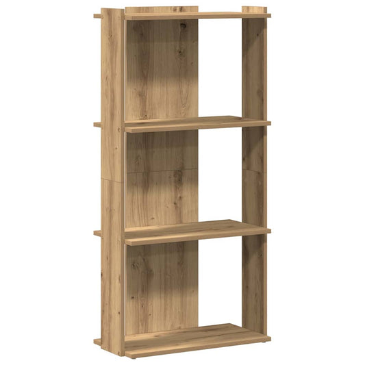 Bookcase 3-Tier Artisan Oak 60x30x120 cm Engineered Wood Bookcase 3-Tier Artisan Oak 60x30x120 cm Engineered Wood