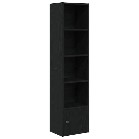 Bookcase Black Oak 31x24x127 cm Engineered Wood Bookcase Black Oak 31x24x127 cm Engineered Wood