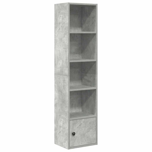 Bookcase Concrete Grey 31x24x127 cm Engineered Wood Bookcase Concrete Grey 31x24x127 cm Engineered Wood