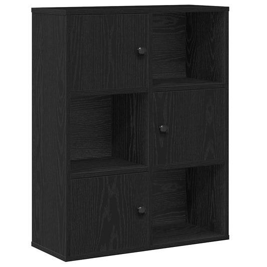 Bookcase Black Oak 60x24x76.5 cm Engineered Wood Bookcase Black Oak 60x24x76.5 cm Engineered Wood