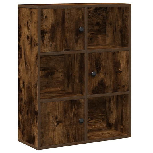 Bookcase Smoked Oak 60x24x76.5 cm Engineered Wood Bookcase Smoked Oak 60x24x76.5 cm Engineered Wood