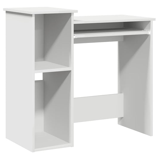 Desk with Shelves White 84x40x78 cm Engineered Wood Desk with Shelves White 84x40x78 cm Engineered Wood