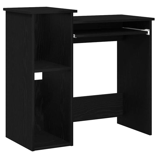 Desk with Shelves Black 84x40x78 cm Engineered Wood Desk with Shelves Black 84x40x78 cm Engineered Wood