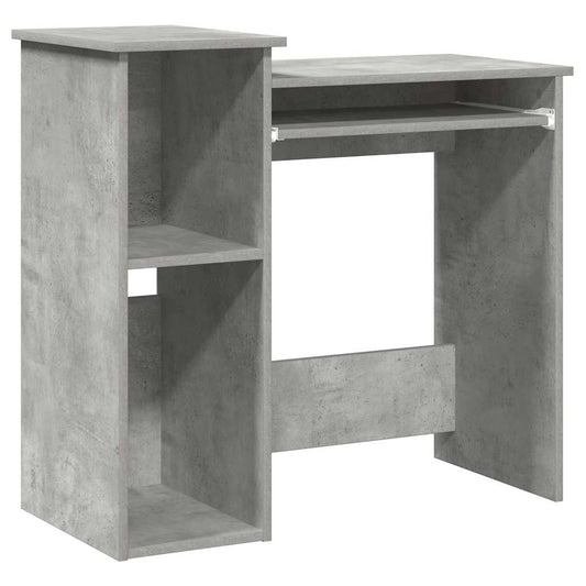 Desk with Shelves Concrete Grey 84x40x78 cm Engineered Wood Desk with Shelves Concrete Grey 84x40x78 cm Engineered Wood
