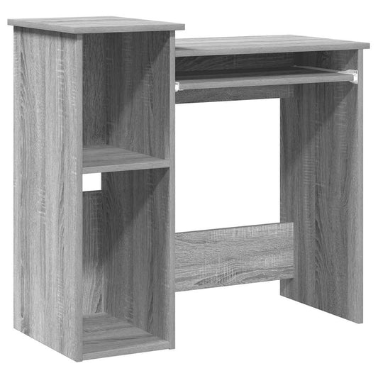 Desk with Shelves Grey Sonoma 84x40x78 cm Engineered Wood Desk with Shelves Grey Sonoma 84x40x78 cm Engineered Wood