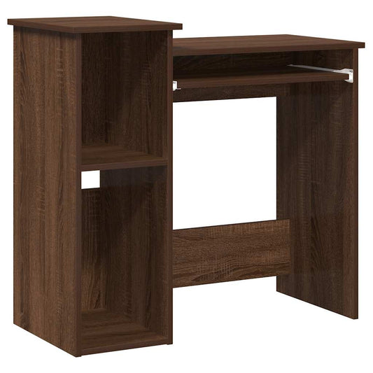 Desk with Shelves Brown Oak 84x40x78 cm Engineered Wood Desk with Shelves Brown Oak 84x40x78 cm Engineered Wood