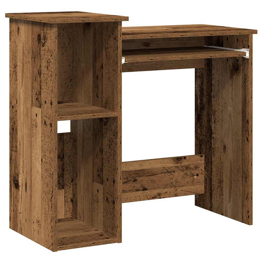 Desk with Shelves Old Wood 84x40x78 cm Engineered Wood Desk with Shelves Old Wood 84x40x78 cm Engineered Wood