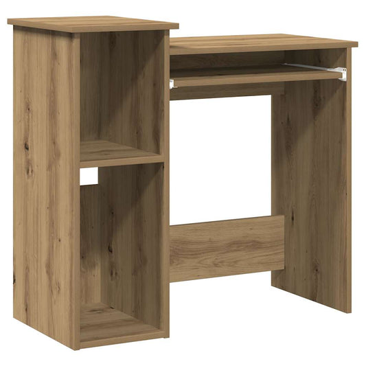 Desk with Shelves Artisan Oak 84x40x78 cm Engineered Wood Desk with Shelves Artisan Oak 84x40x78 cm Engineered Wood