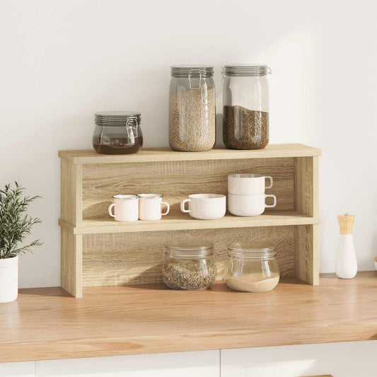 Kitchen Racks Stackable 2 pcs Sonoma Oak 50x15x16 cm Kitchen Racks Stackable 2 pcs Sonoma Oak 50x15x16 cm