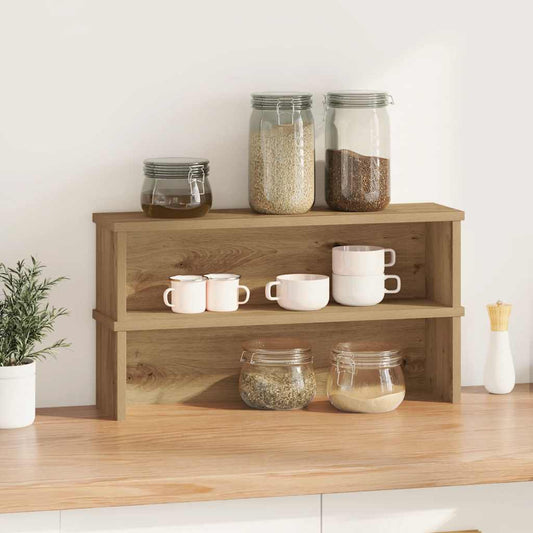 Kitchen Racks Stackable 2 pcs Artisan Oak 50x15x16 cm Kitchen Racks Stackable 2 pcs Artisan Oak 50x15x16 cm
