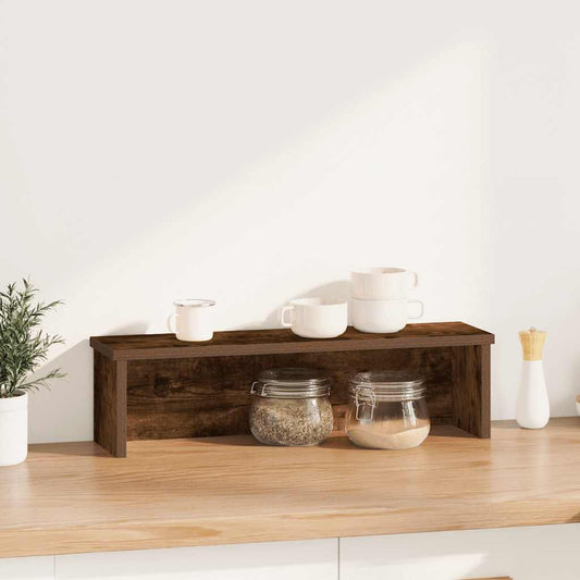 Kitchen Rack Stackable Smoked Oak 60x15x16 cm Engineered Wood Kitchen Rack Stackable Smoked Oak 60x15x16 cm Engineered Wood