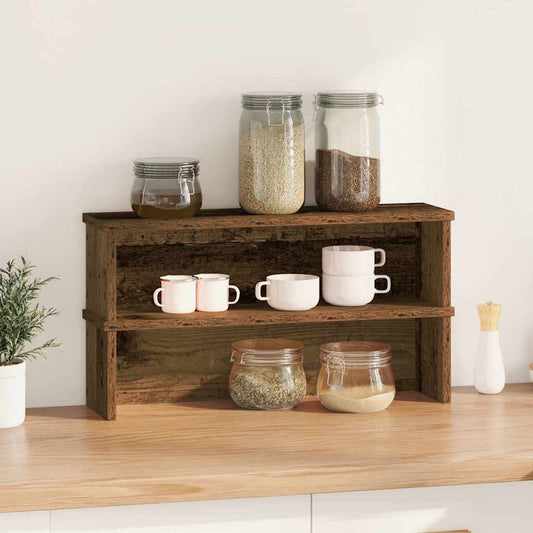 Kitchen Racks Stackable 2 pcs Old Wood 60x15x16 cm Kitchen Racks Stackable 2 pcs Old Wood 60x15x16 cm