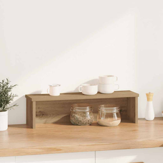 Kitchen Rack Stackable Artisan Oak 60x15x16 cm Engineered Wood Kitchen Rack Stackable Artisan Oak 60x15x16 cm Engineered Wood