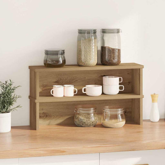 Kitchen Racks Stackable 2 pcs Artisan Oak 60x15x16 cm Kitchen Racks Stackable 2 pcs Artisan Oak 60x15x16 cm