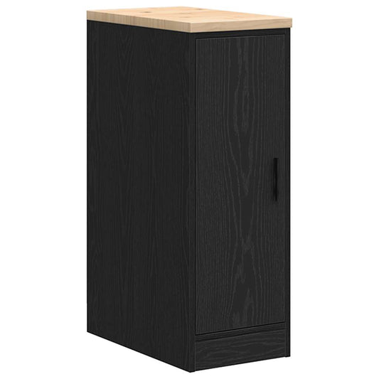 Garage Storage Cabinet Black 30x51x85 cm Solid Wood Pine Garage Storage Cabinet Black 30x51x85 cm Solid Wood Pine