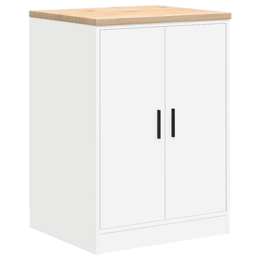 Garage Storage Cabinet White 60x51x85 cm Solid Wood Pine Garage Storage Cabinet White 60x51x85 cm Solid Wood Pine